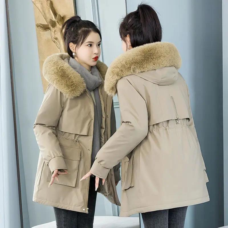 羽绒服活里活面可拆卸一衣三穿风衣外套工装派克服女中长款