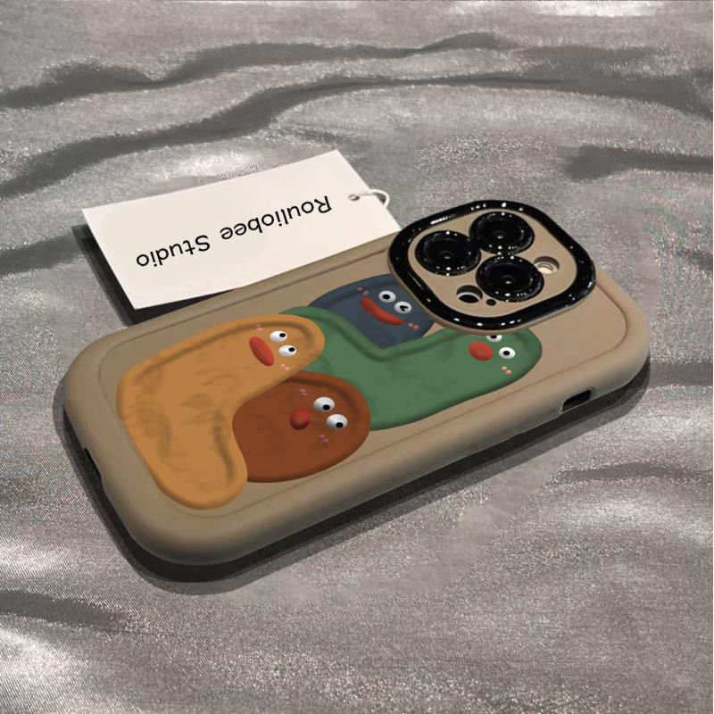 搞怪虫子适用iphone15/13苹果14手机壳华为vivo小米oppo防摔软套