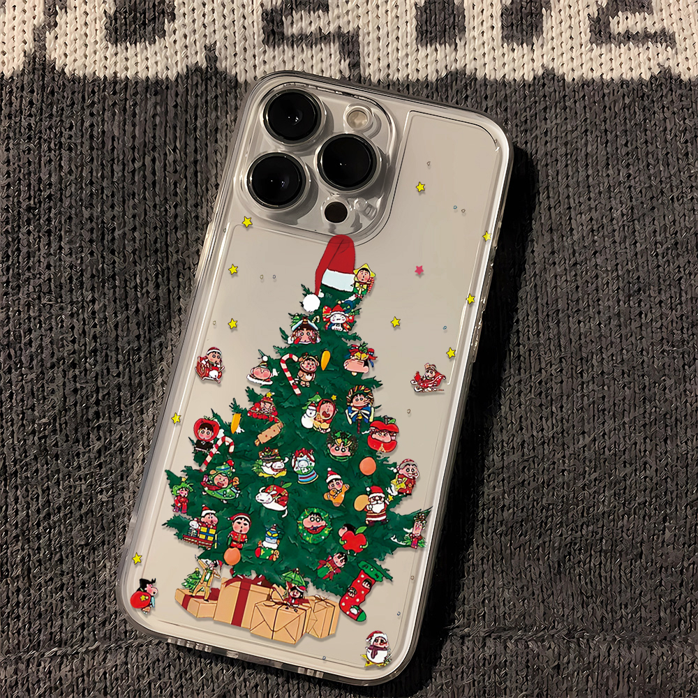 小新圣诞树苹果oppo小米vivo华为iPhone15手机壳14promax太空壳13