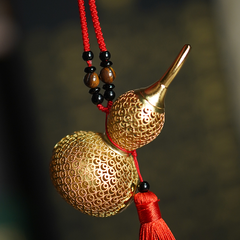 金属葫芦摆件高档家用创意中式玄关欧式摆设