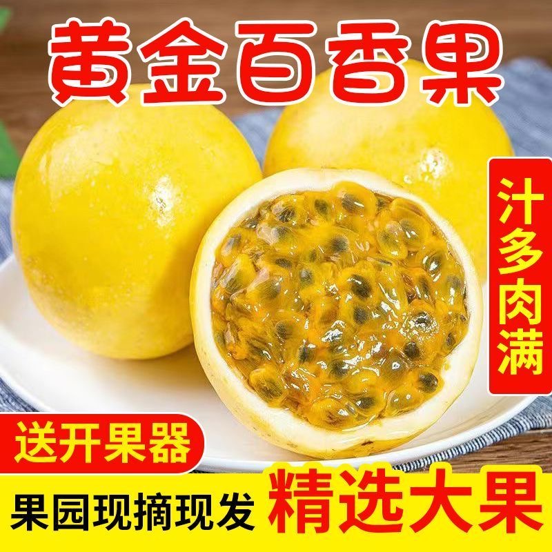 【鲜甜多汁黄金果】黄金百香果5斤新鲜现摘现发福建当季水果黄皮果