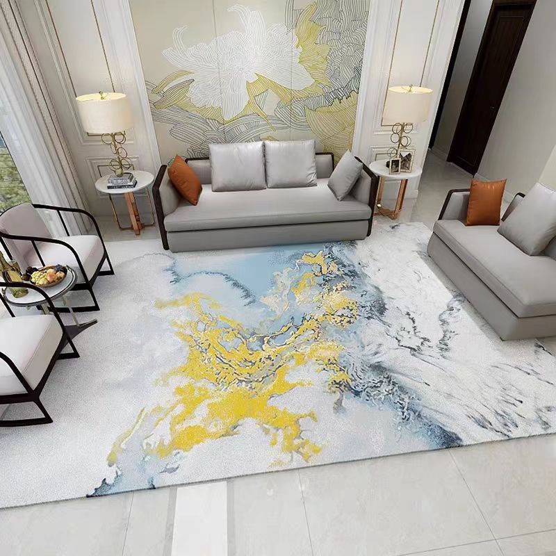 轻奢风客厅地毯家用新款  免洗 