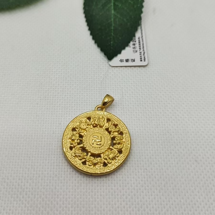 红飞珠宝足金吊坠