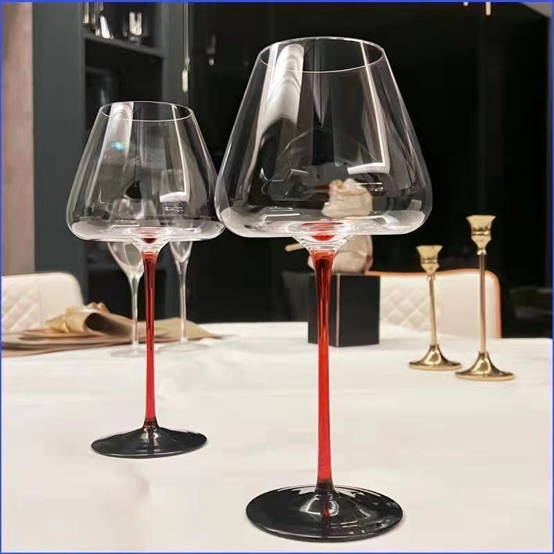 黑领结勃艮第红酒杯醒酒器家用奢华葡萄酒高档大号高脚杯酒具
