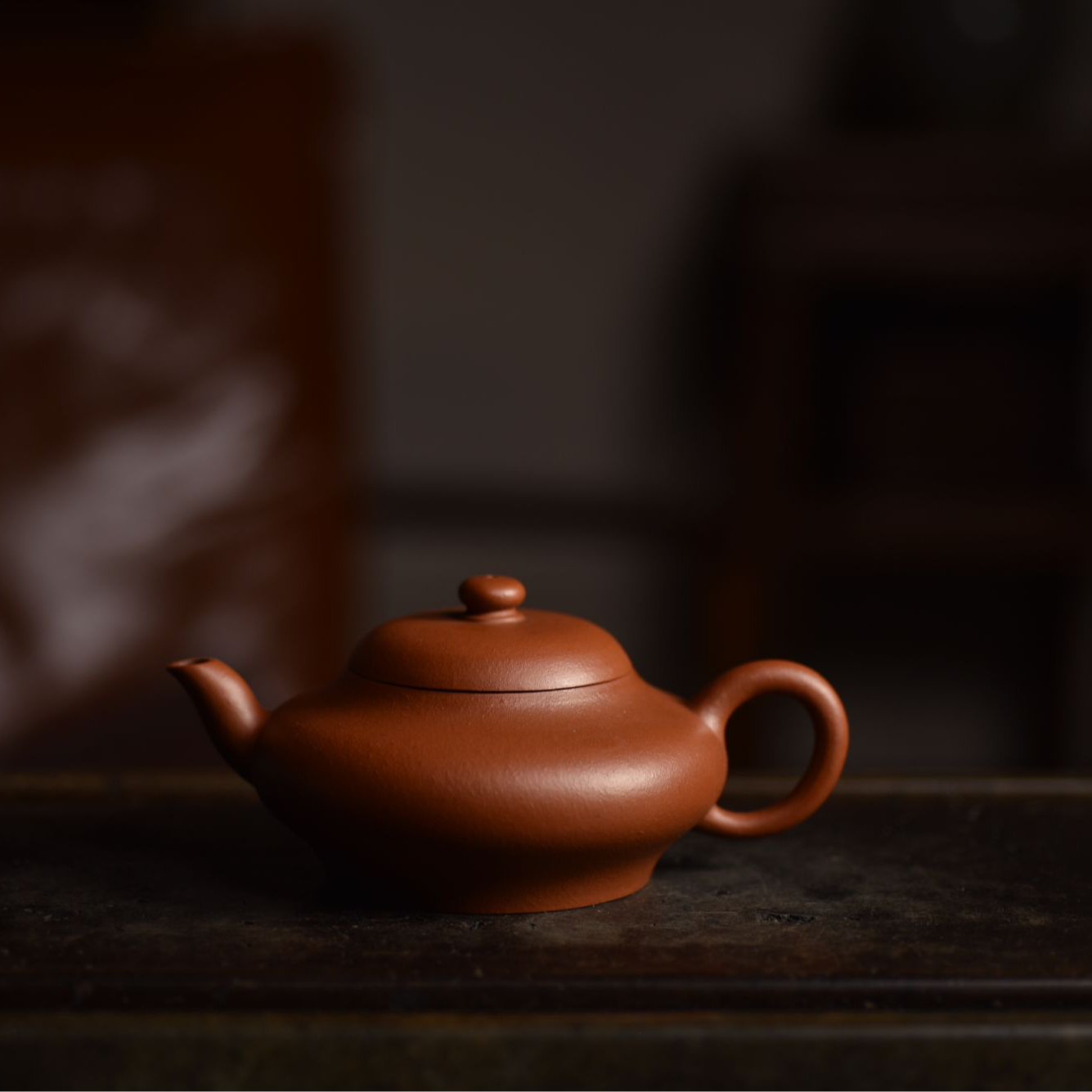 敬石斋 | 虚扁 朱砂 全手工紫砂壶