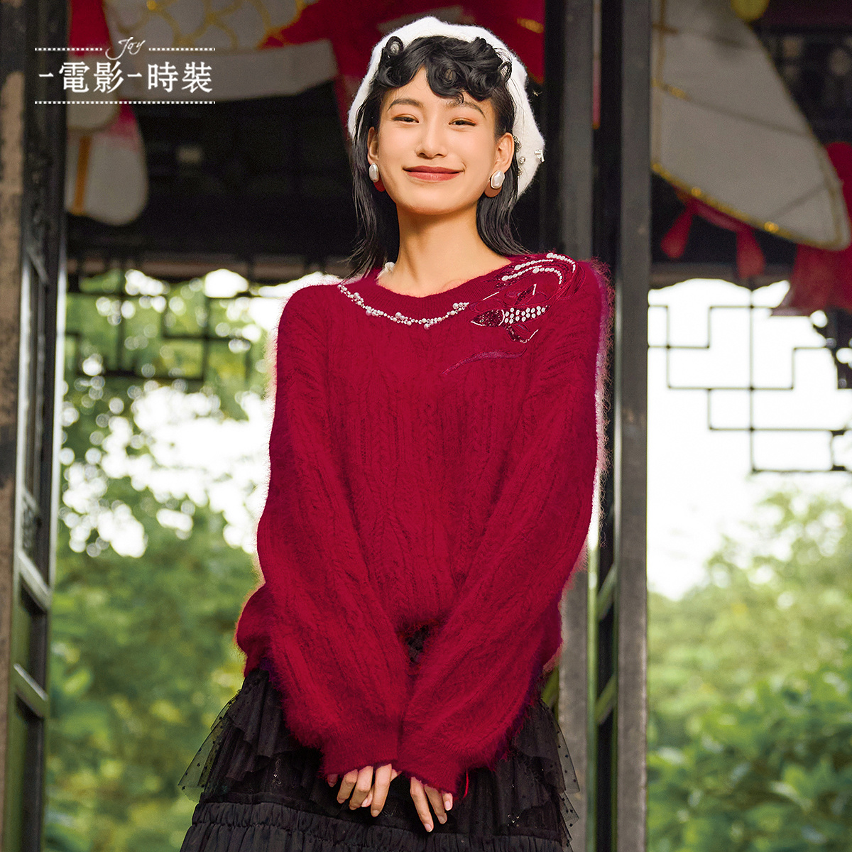 【蜜思仝】一电影一时装套头毛衣FECM146566