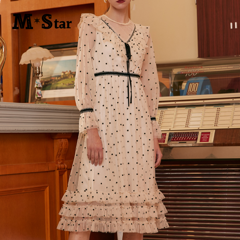 【芊芊专属】M-Star圆点印花连衣裙SC112E4573