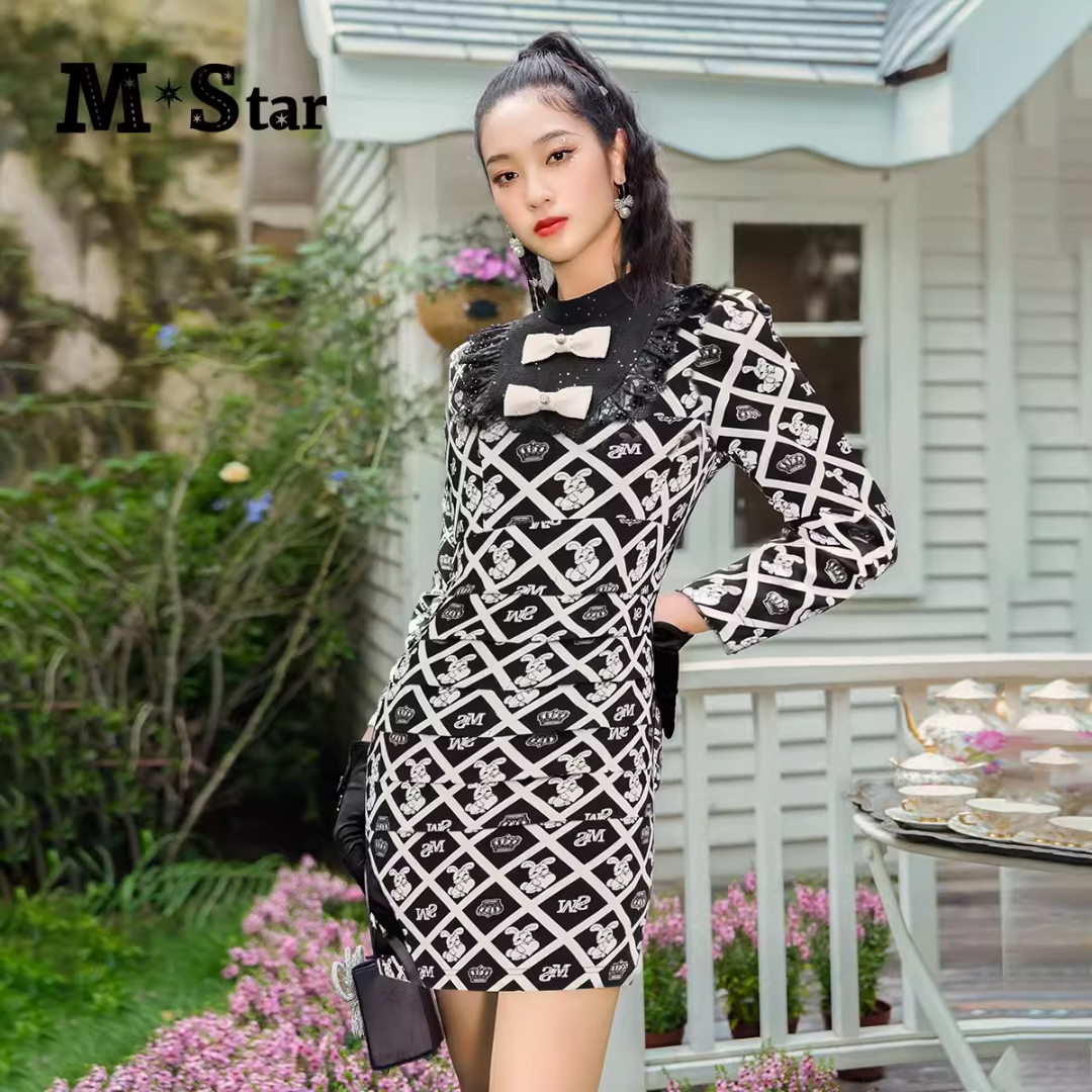 【小余专属】M-Star印花连衣裙连身裙短裙SEEL113577
