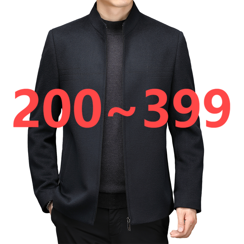 200-399..10..男士翻领夹克外套男春秋商务外套立领男装