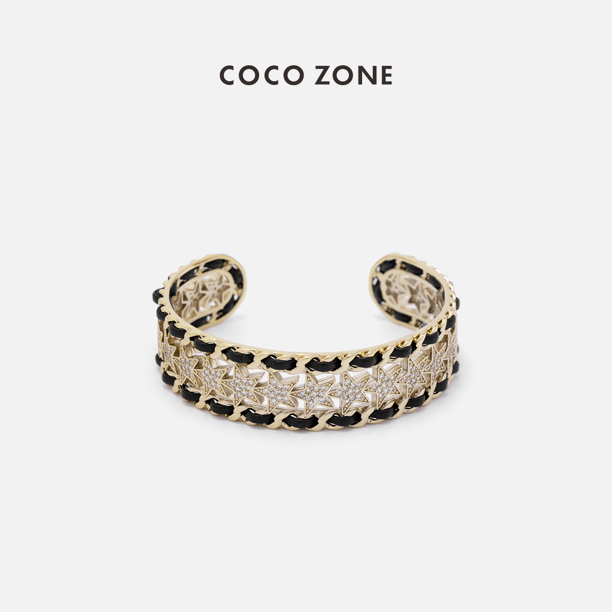 铜合金手镯 COCO ZONE复古镂空手镯时尚高级感手手环CC2B0876