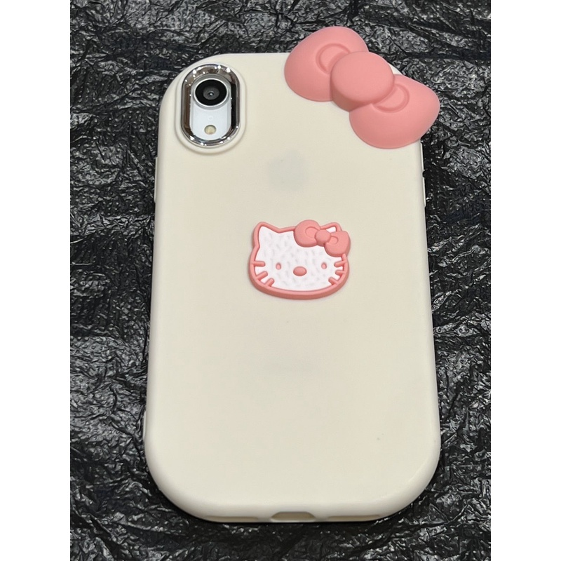 奶白色苹果X手机壳iPhoneXR可爱KT猫xsmax15卡通14/13/12软11防摔