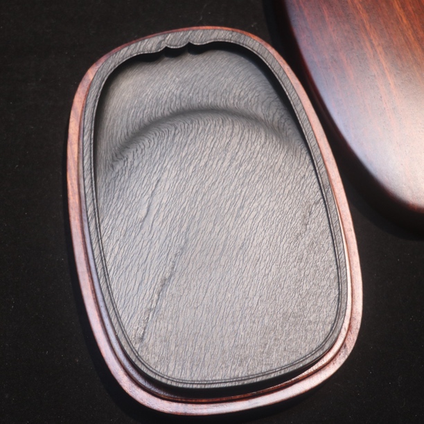 水舷坑水波纹花池6寸精品老坑收藏级歙砚15×9.8×1.8cm