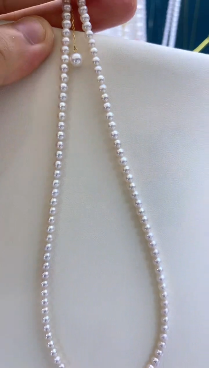 【闪购商品】淡水珍珠项链18K金镶嵌4