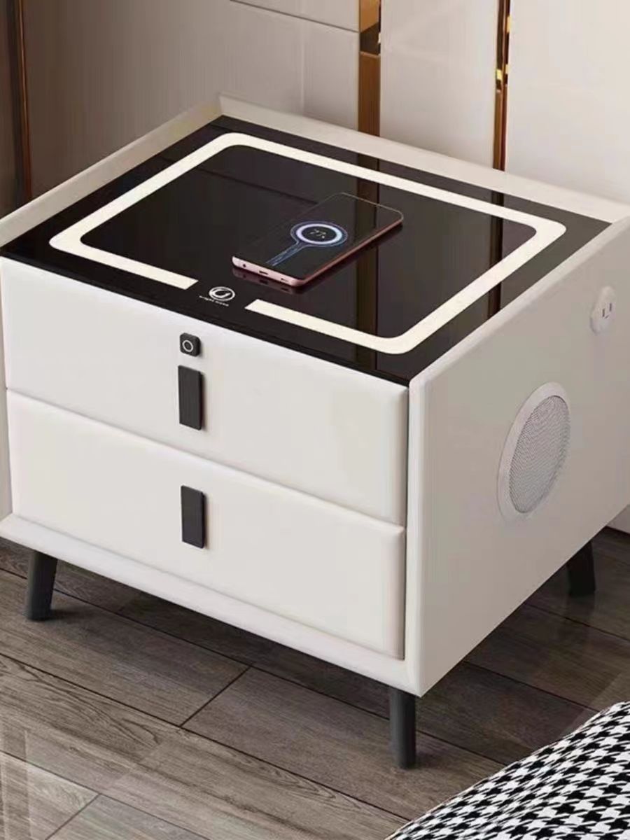 【小扬哥推荐】智能实木床头柜卧室家用轻奢简约无线充带灯多功能