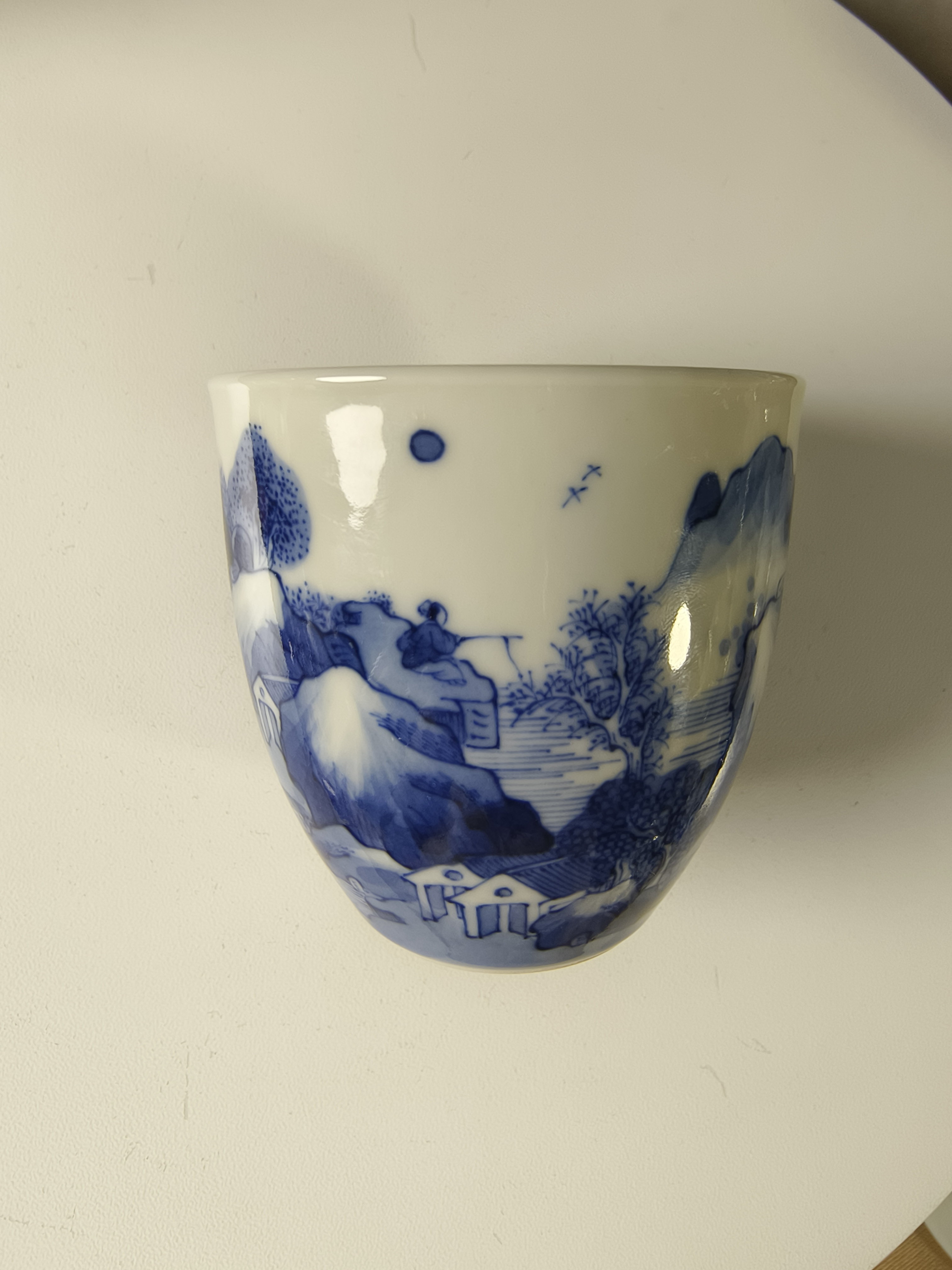纯仿古清康熙青花主人杯手工陶瓷