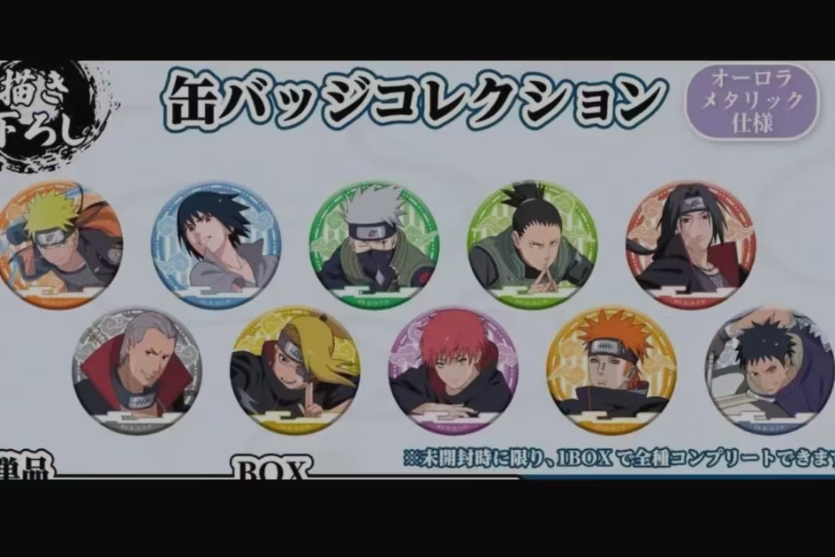 【拆盒】《火影忍者》正版日谷水上训练系列吧唧徽章盲盒（代拆）