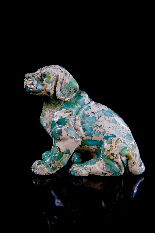 云南蓝精工旺财摆件雅玩