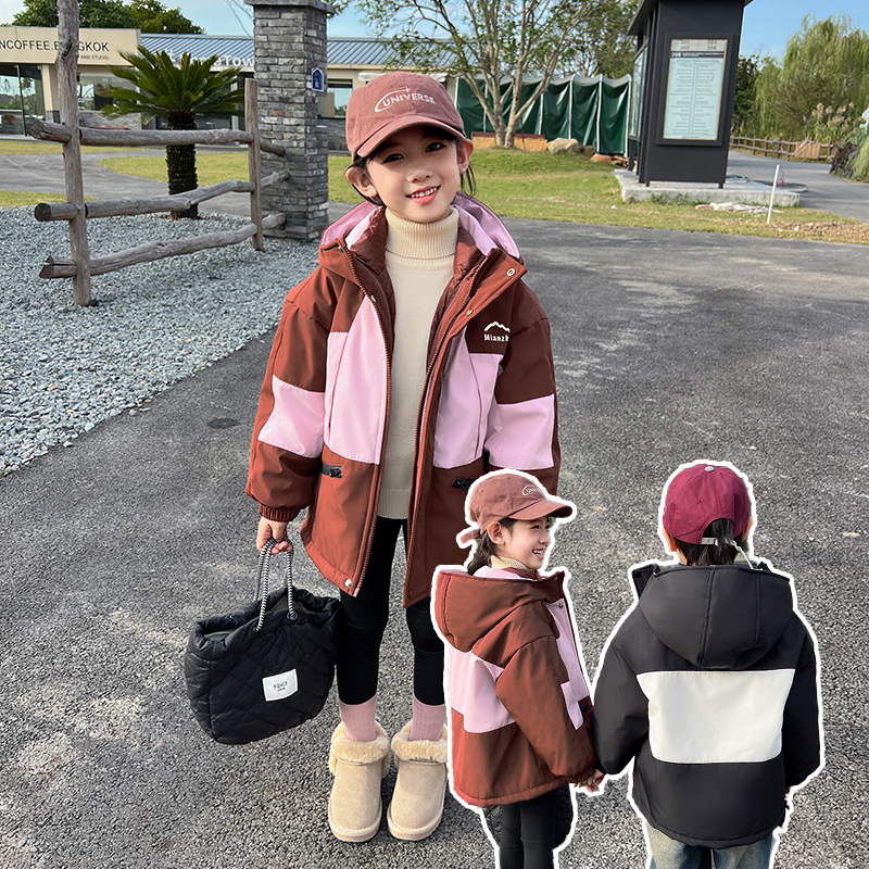 【呦奇】男女童派克羽绒服90白鸭绒MZ45