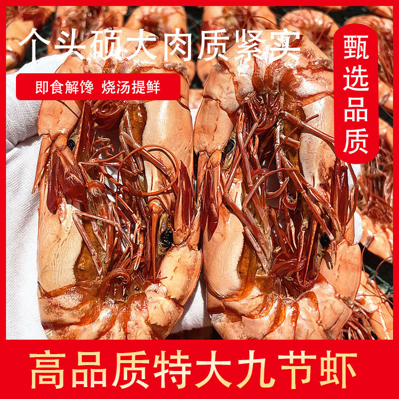 九节虾干特大号烤虾干即食海鲜干货斑节对虾干虾大虾孕妇休闲零食