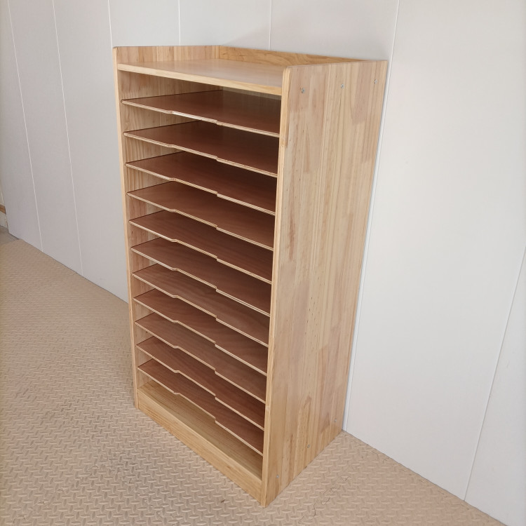 幼儿园实木画纸柜画室4K开卡纸收纳柜美术室柜子纸张储存架画纸架