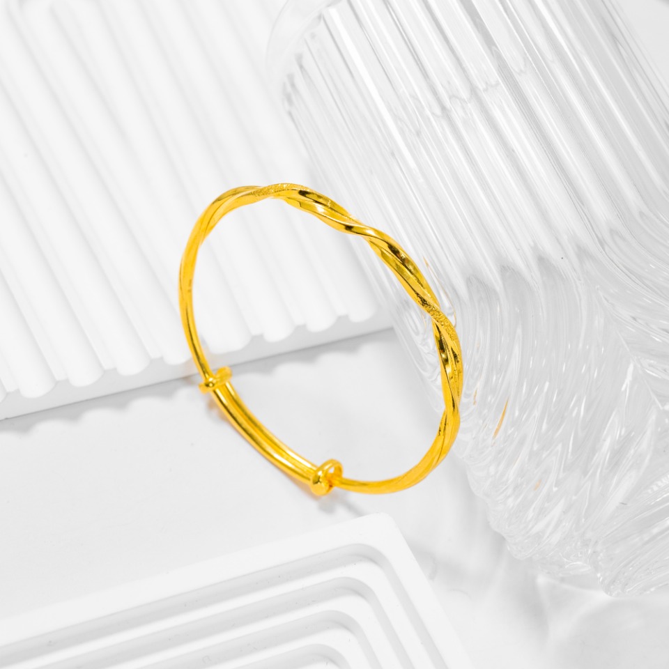 足银手镯 莫比乌斯推拉手镯