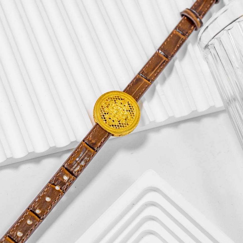 吊坠足银 圆福字表链