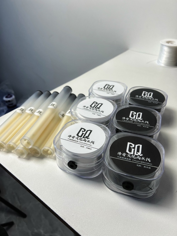 归圆文玩线大卷串珠耐磨编丝高弹力线「配送同款钩针」