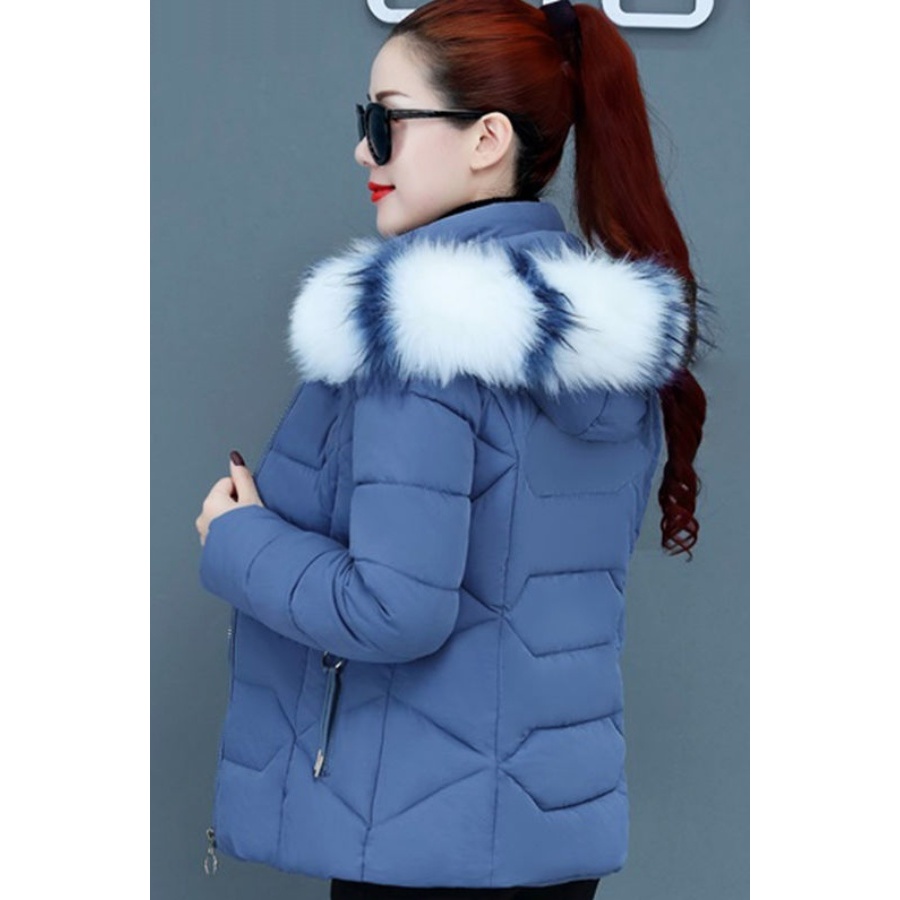 波司登新款羽绒服女短款2022冬季小个子修身显瘦活帽大毛领