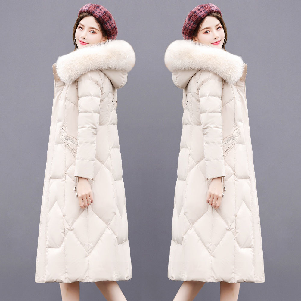 波司登2022冬季新款羽绒羽绒服女洋气韩版修身长款过膝加厚保暖大