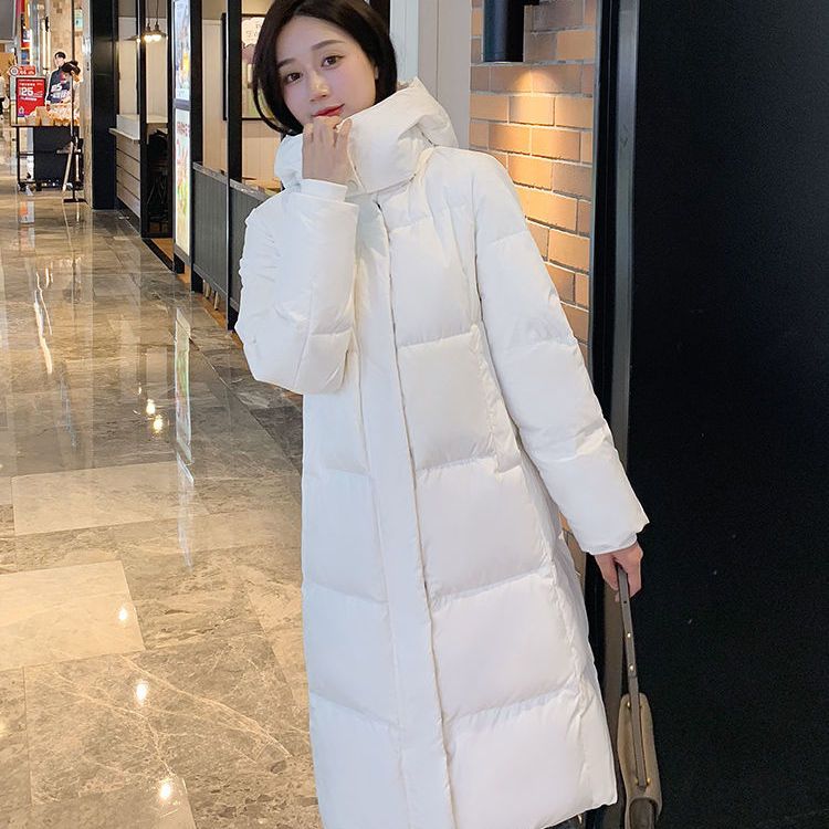 波司登2023年新款爆款羽绒服女款中长款过膝直筒加厚白鸭绒冬季外