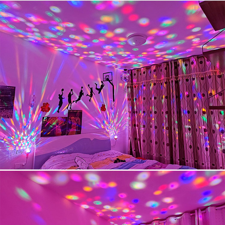 彩灯旋转灯魔球灯家用室内房间舞台广场舞彩灯氛围灯七彩旋转