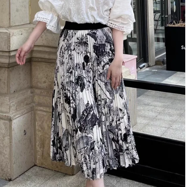 【雅然严选】时尚百搭水墨画半裙-GY2338