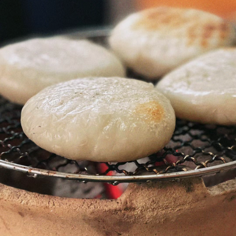 湖南怀化龙潭特产农家现做手工红豆红薯纯糯米糍粑软糯拉丝油炸粑