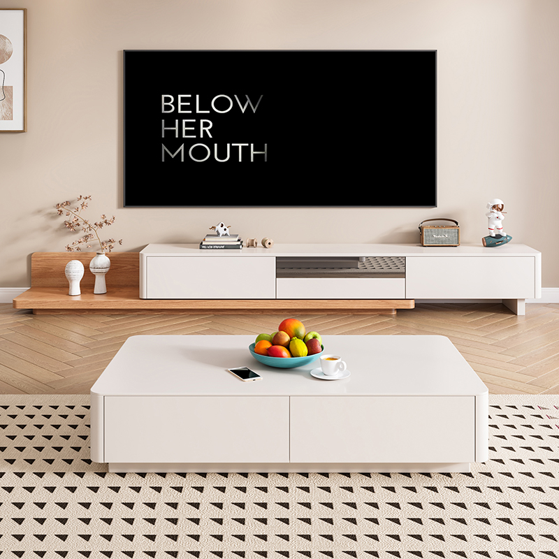 实木电视柜整体组合柜网红电视柜可伸缩电视柜简约风厂家直销直播