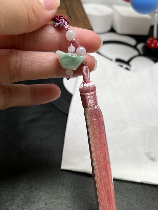天然翡翠元宝流苏挂（多样性发）