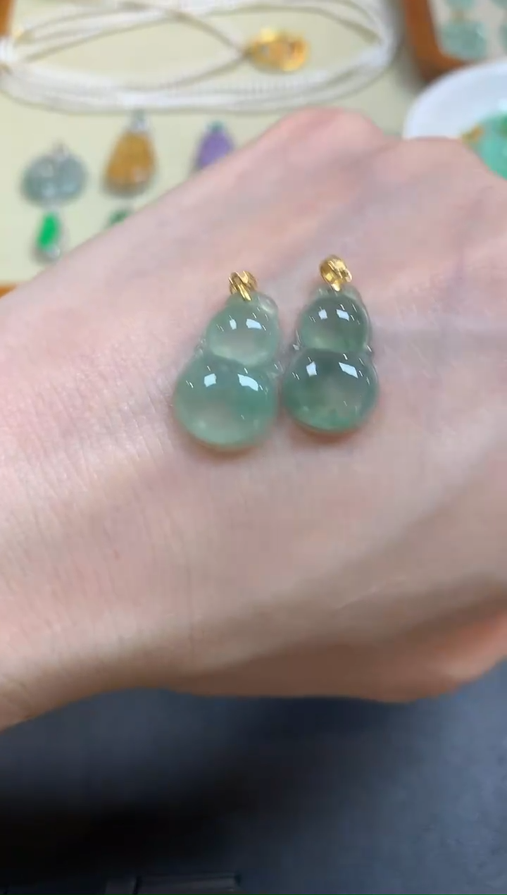 【闪购商品】翡翠吊坠D218K金镶嵌多样性发|268+0