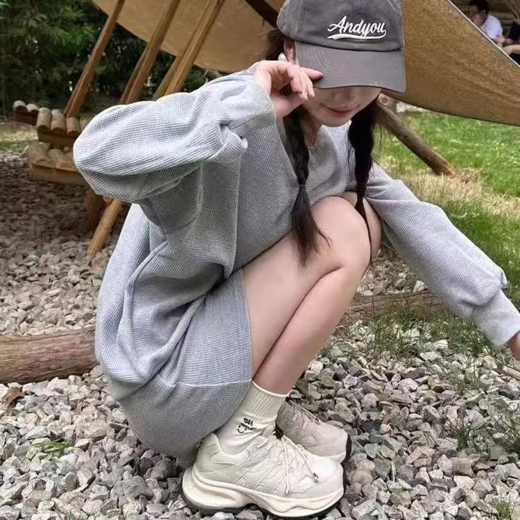 厚底鱼骨老爹鞋女秋2023新款透气网面百搭增高登山鞋休闲运动鞋