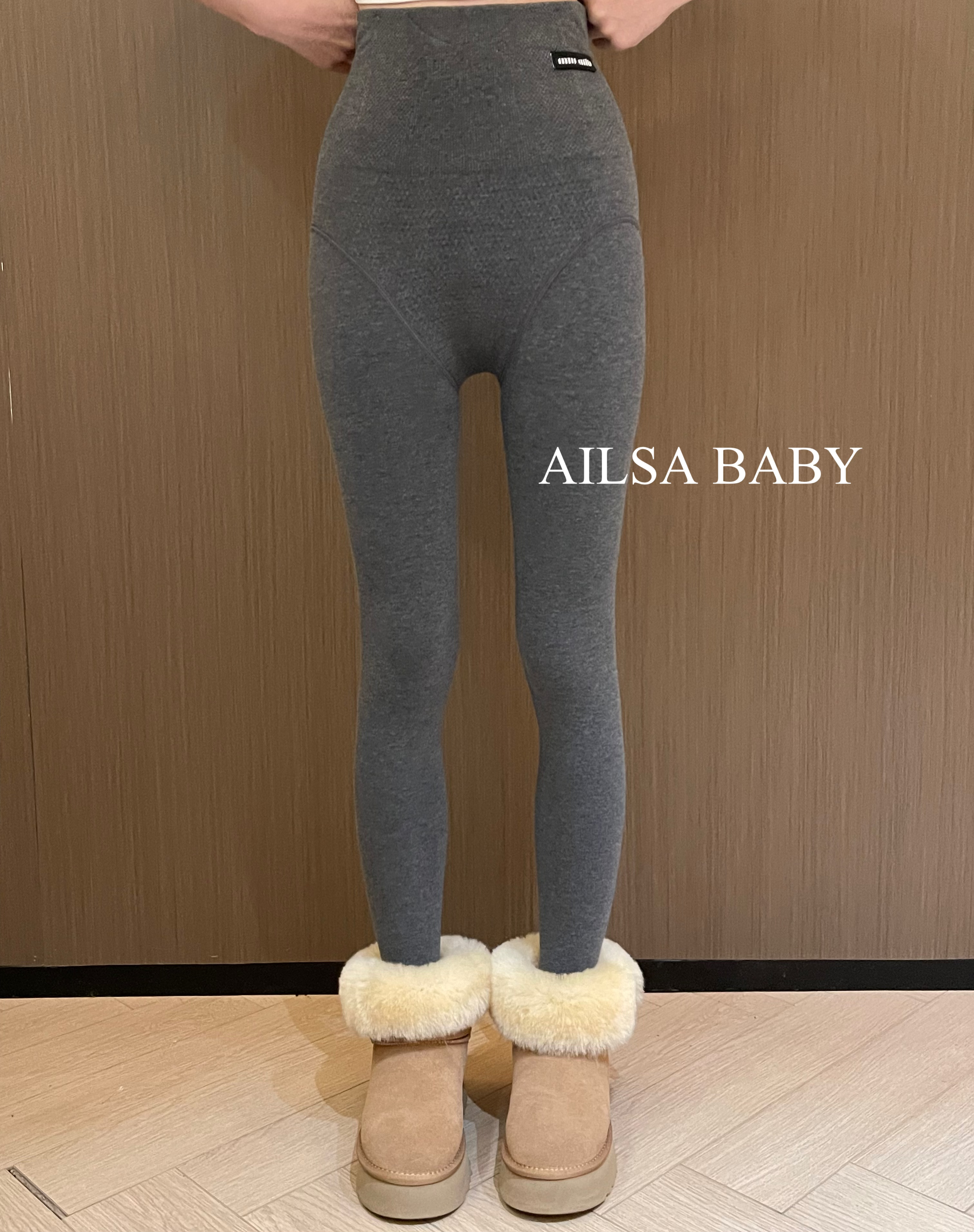 【AILSA BABY】三重提裆不掉裆牛奶绒连脚鱼骨打底袜