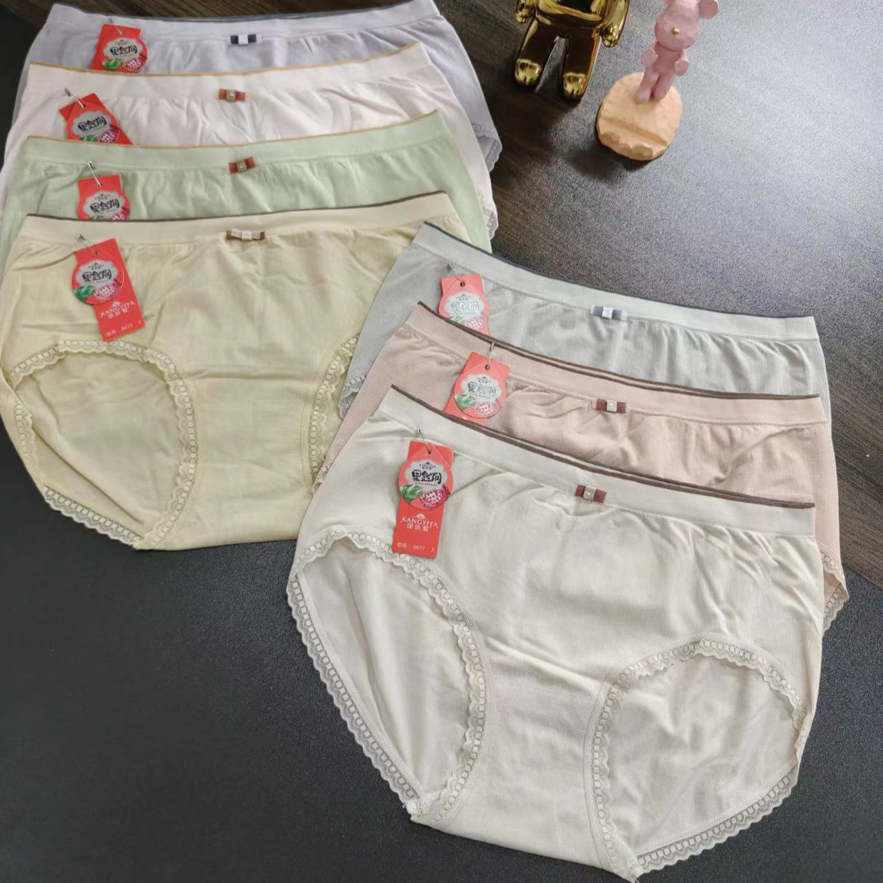 4条装 康依雅6677果然润草莓水果精华中腰内裤女士三角裤