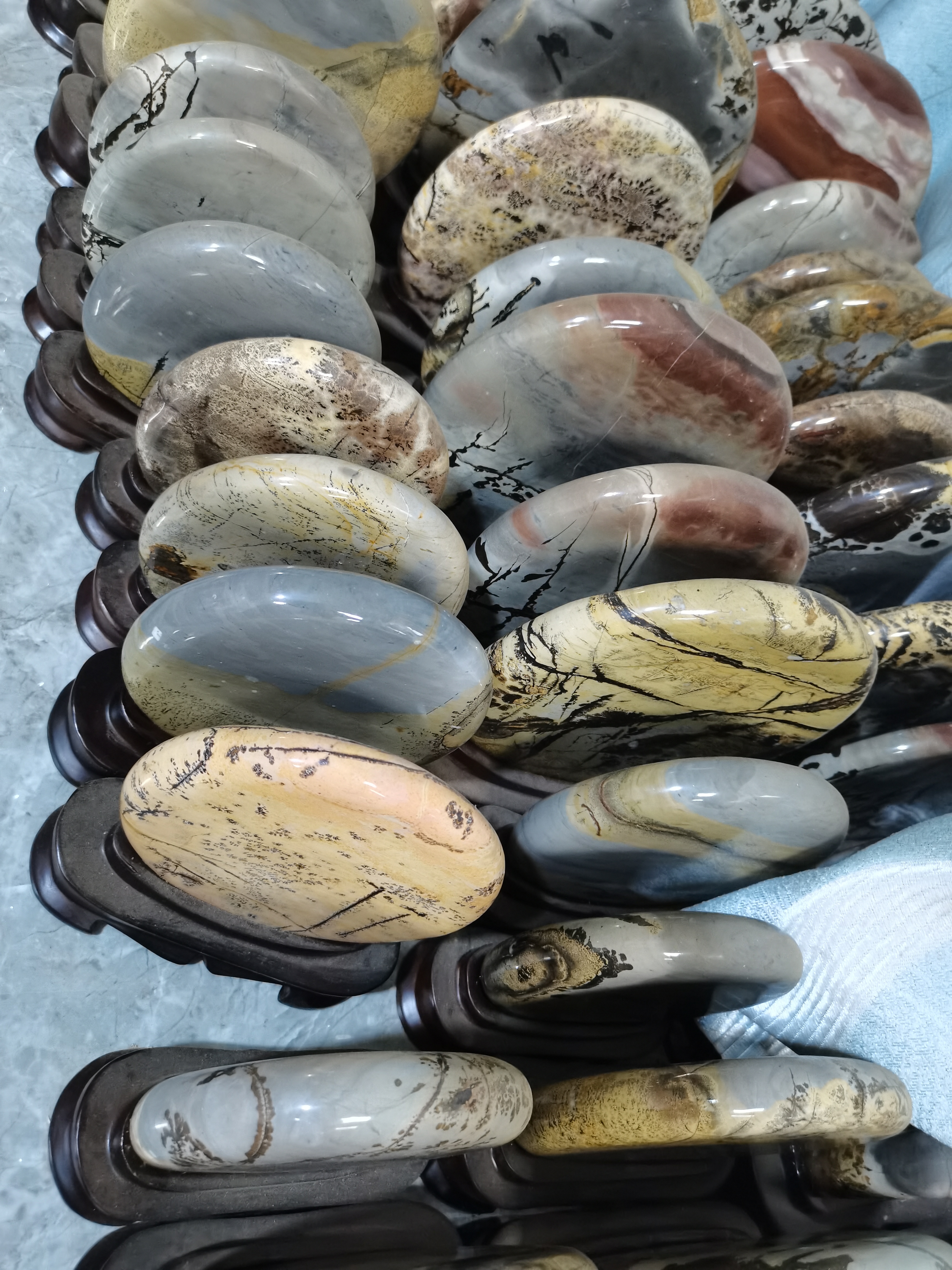 国画石国画石摆件