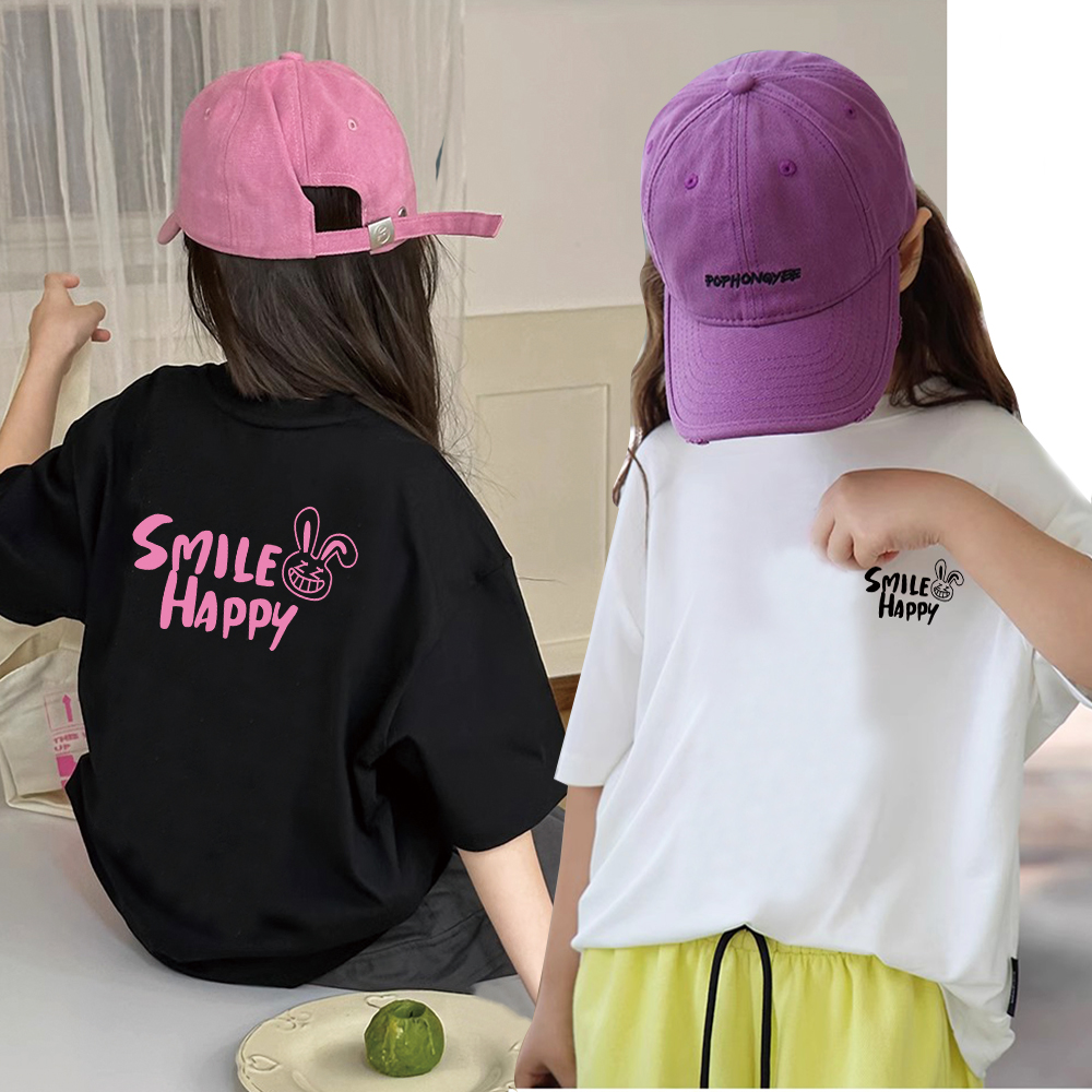 Z31 50支双面冰爽纯棉女童T恤短袖纯棉T恤2024新款夏季亲子装