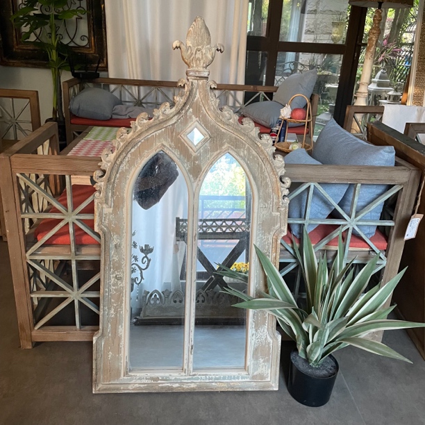 新中式实木镜壁挂镜子北欧挂墙式梳妆镜