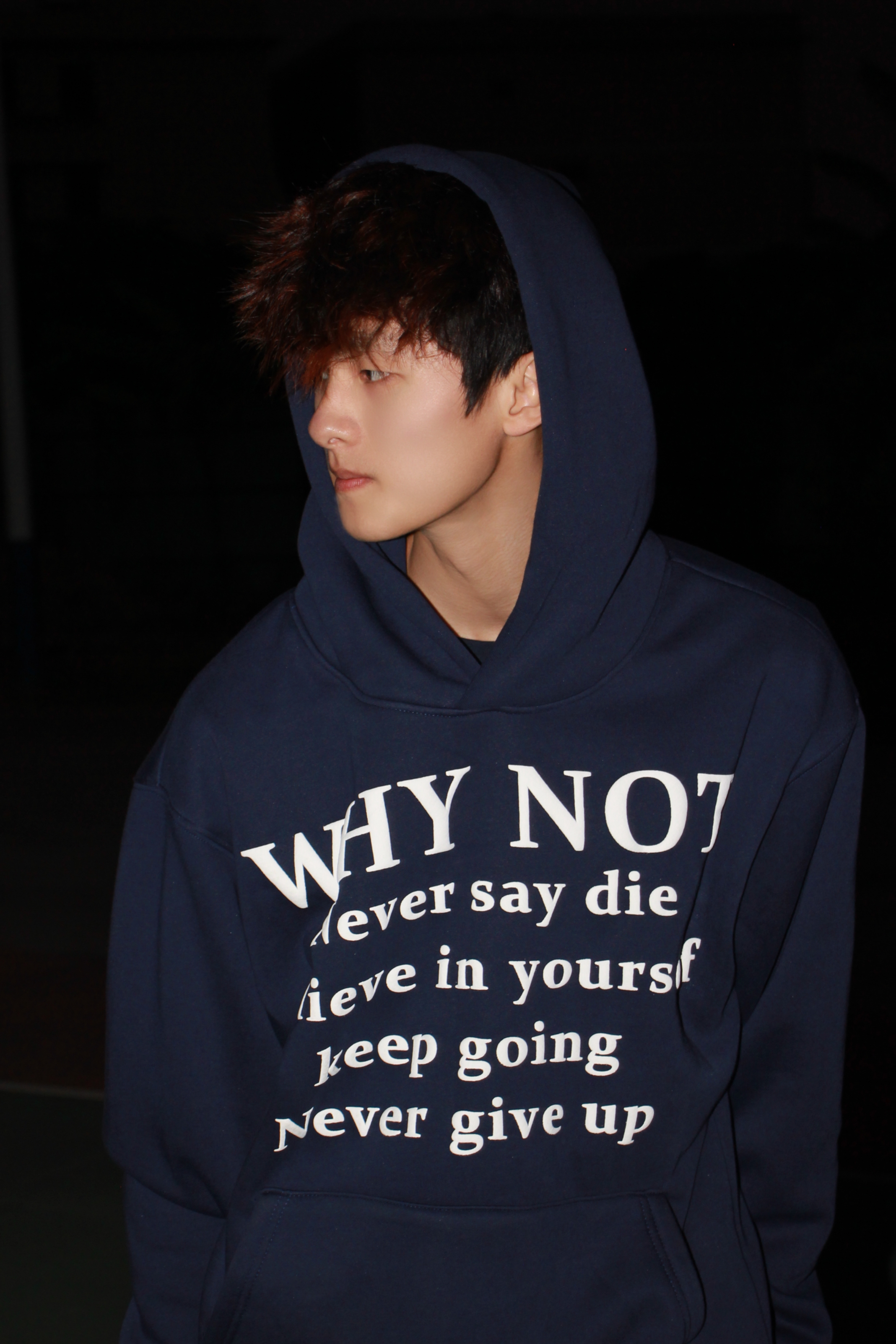 GAMEBALL美式潮流WHYNOT发泡励志标语帽衫500g重磅加绒连帽宽松