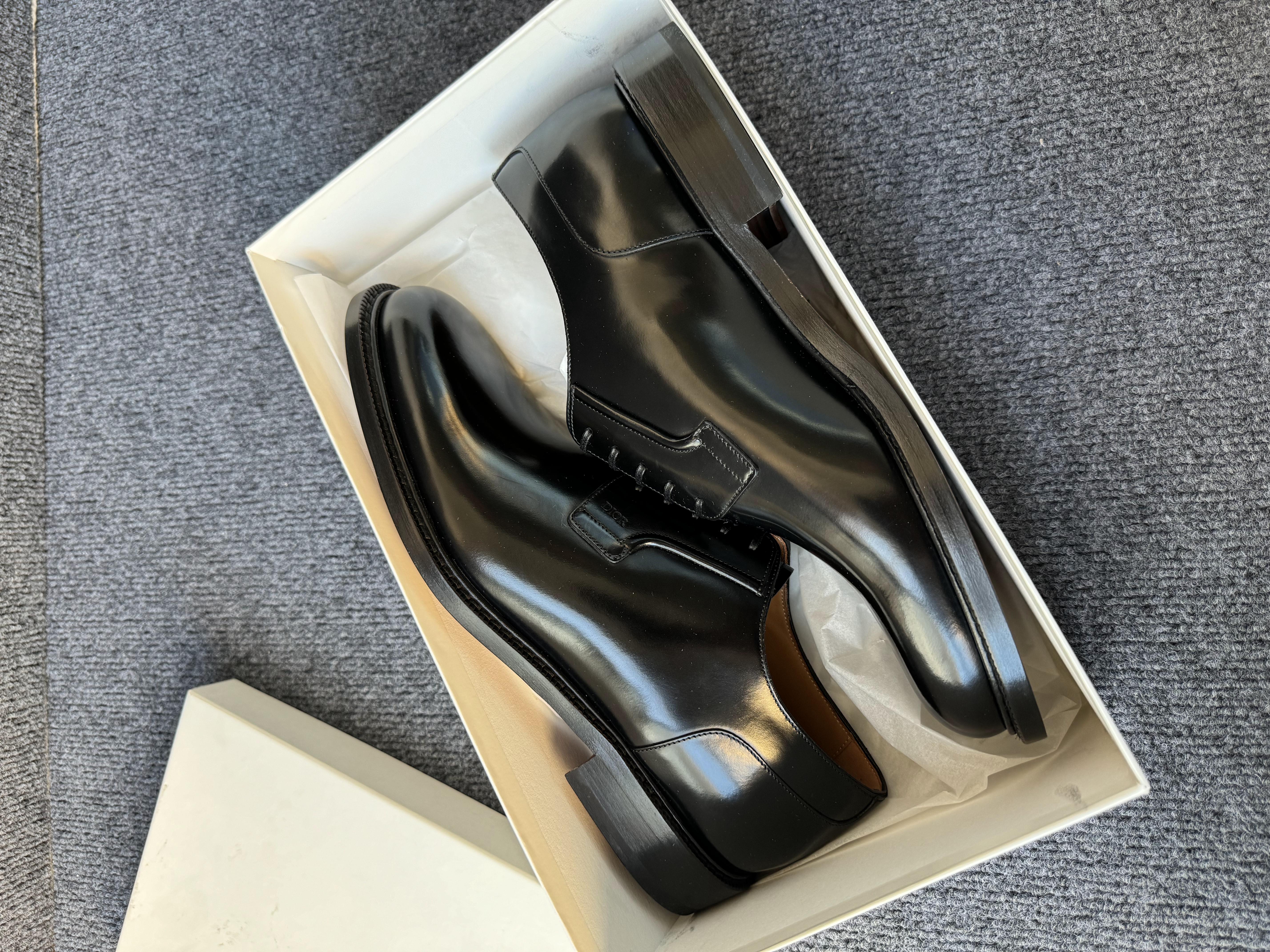 全新未使用 DIOR/迪奥 44.5码 正装皮鞋 黑色 全新原盒