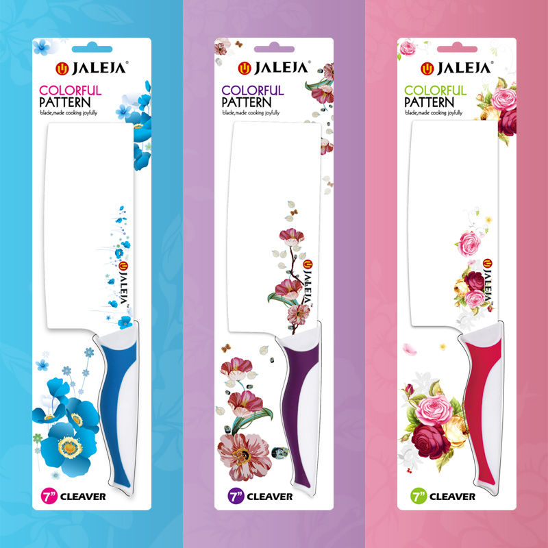彩色印花刀切菜刀