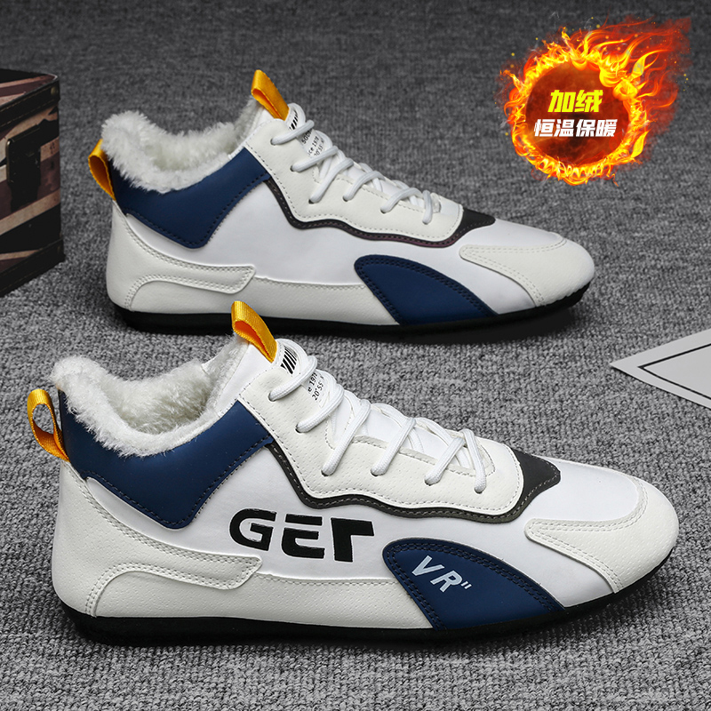 冬季回力休闲男鞋新款加绒加厚男士鞋子防寒保暖啊甘鞋学生棉鞋