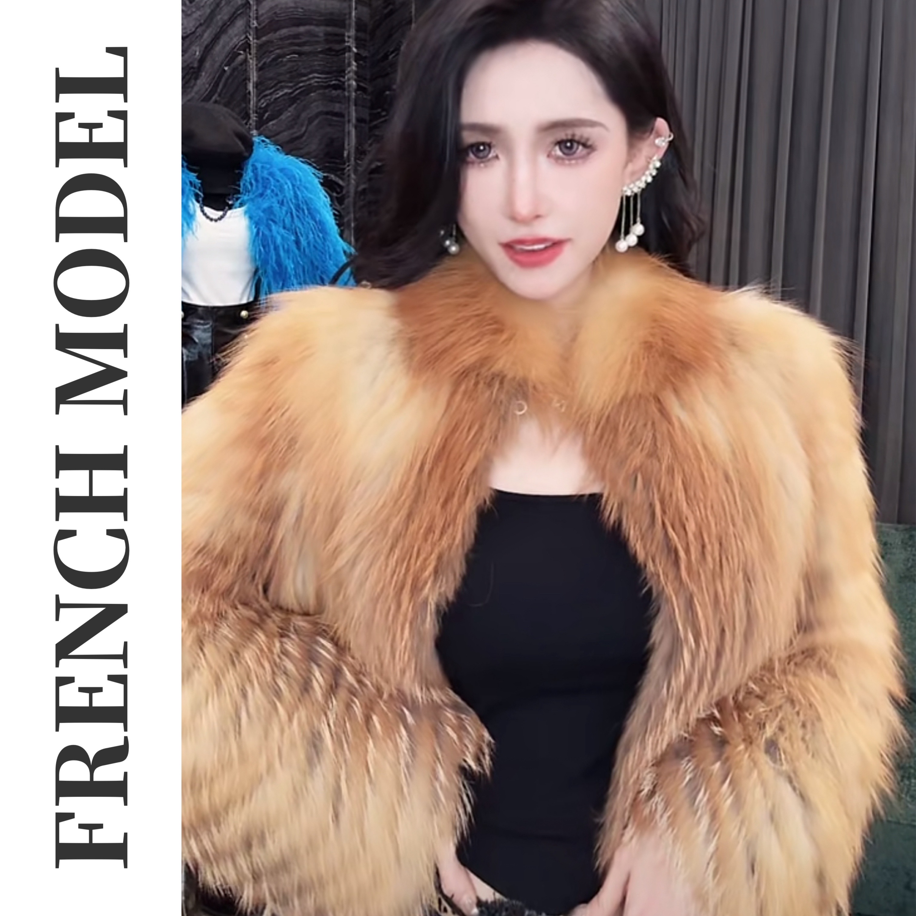 FRENCH MODEL .【金色琉璃】高端时尚气质型草外套女装41060446