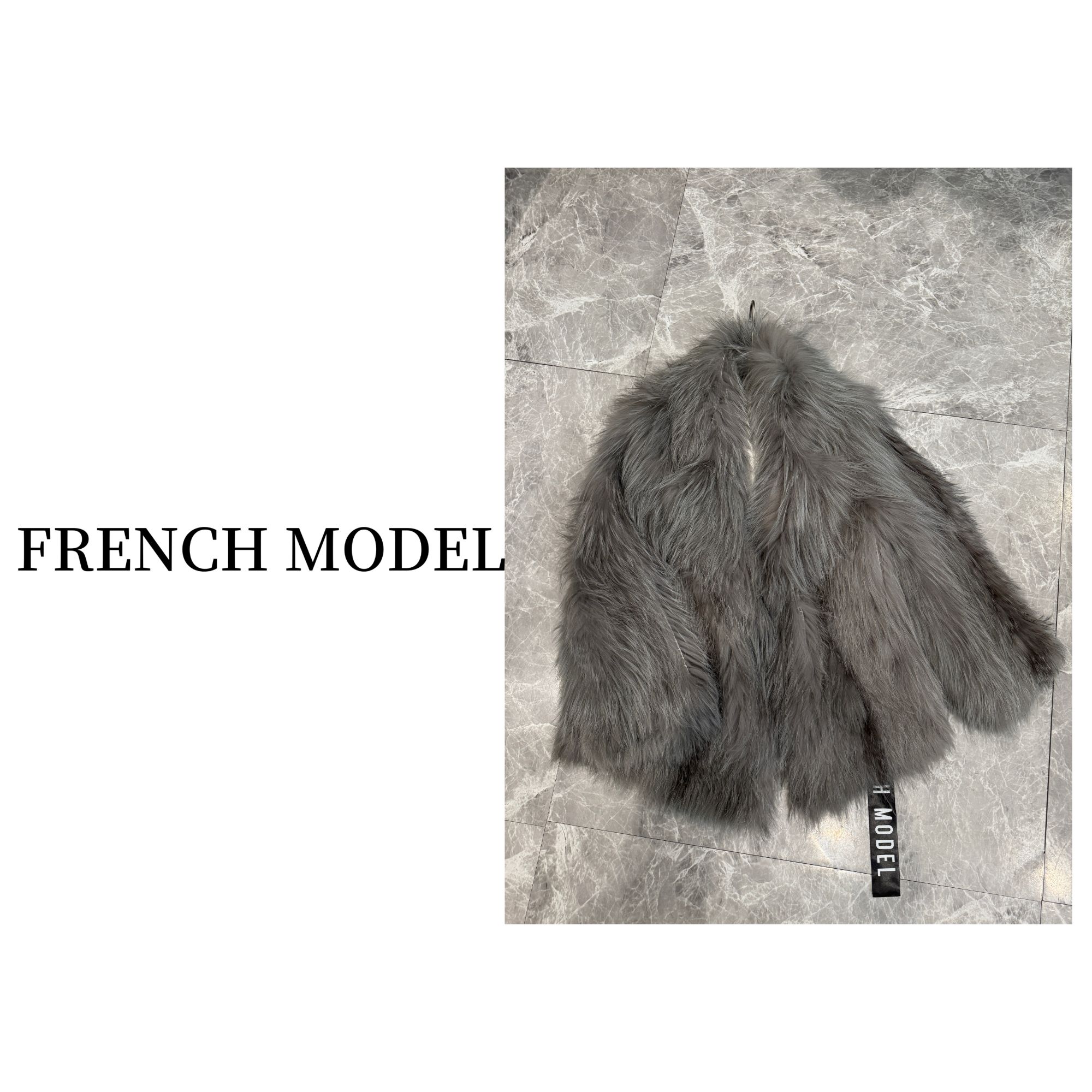 法模FRENCH MODEL . 2024冬季微领设计草气质外套女装 413L433102