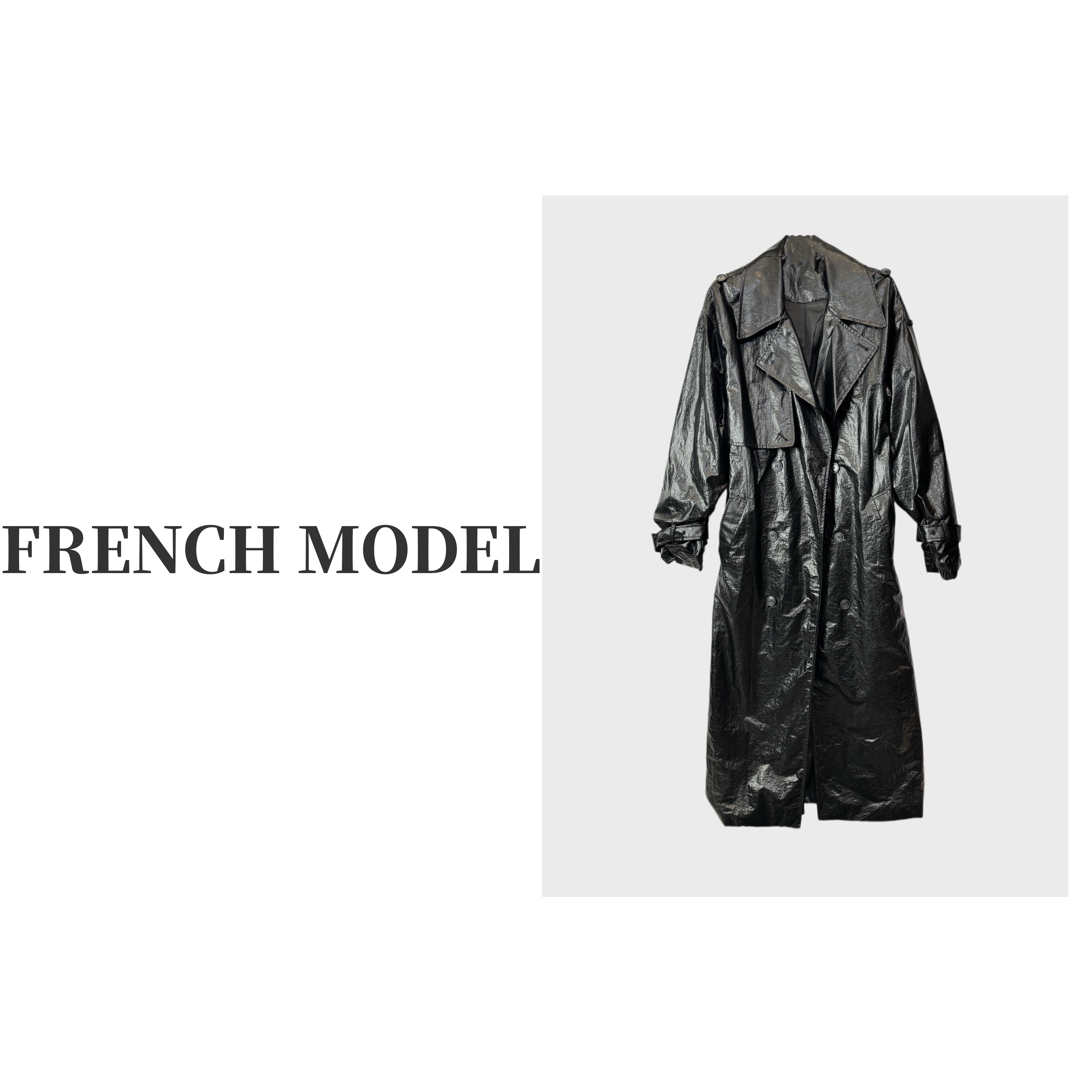 法模FRENCH MODEL .2024秋装休闲高端气质皮衣风衣外套 40960321