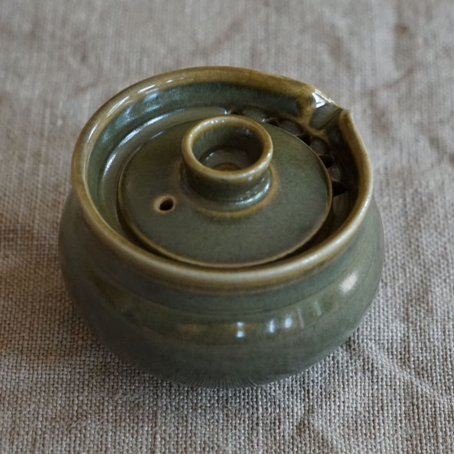 七彩虹窑七彩虹窑纯手工烧制茶叶末釉手抓壶陶瓷